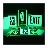 Película Fotoluminiscente YEEMA, Autoadhesiva, de PVC PET, con Resplandor de 8 Horas, Amarillo-Verde, Irrompible, Imprimible, para Salidas de Emergencia