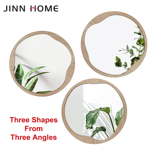 Miroir mural rond en bois style Art Déco JINNHOME, décoration intérieure, vente chaude - Product Image 4