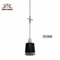 Antenne radio mobile VHF/UHF 144/430 MHz NMO verticale 5,5 dBi à gain élevé 100 W longue portée en acier inoxydable TDT-800-B 80 cm à visser