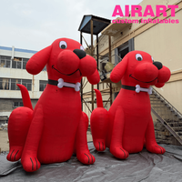 Chien gonflable sur pied pour la promotion publicitaire des centres commerciaux, ballon publicitaire gonflable en forme de chien pour les accessoires de scène