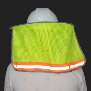<span class=keywords><strong>Casque</strong></span> de sécurité de <span class=keywords><strong>chantier</strong></span> haute visibilité, respirant, léger, avec visière en maille et protection de nuque, réfléchissant, jaune/<span class=keywords><strong>orange</strong></span>, personnalisable - Product Image 4