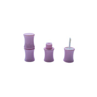 Emballages cosmétiques vides en plastique imitation bambou ronds personnalisés avec impression sérigraphique, tubes à gloss