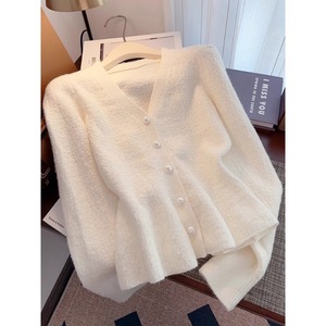 Cárdigan de punto con cuello en V y cintura ajustada, suéter corto de <span class=keywords><strong>mujer</strong></span>, nueva moda de primavera, venta <span class=keywords><strong>al</strong></span> <span class=keywords><strong>por</strong></span> <span class=keywords><strong>mayor</strong></span> para boutiques. - Product Image 2