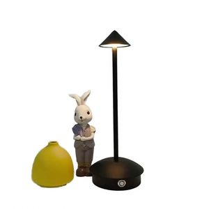 <b>Wireless</b> Touch LED <b>Table</b> <b>Lamp</b> Retro Bar USB Rechargeable Portable Night Lights for Restaurant Decor Simple Feature Battery - Product Image 2
