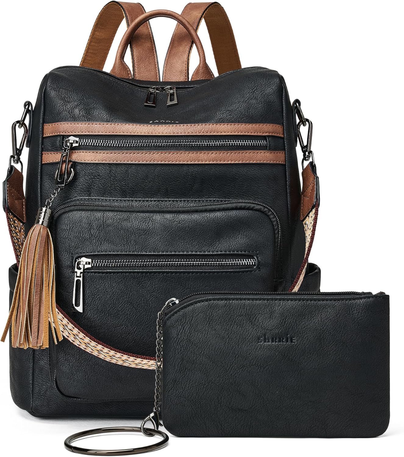 Black with brown