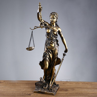 Statue de justice de dame en bronze de taille réelle en résine personnalisée Statue de femme en bronze sculpture décoration de la maison
