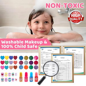 Kit de maquillage pour filles 56 pièces, jouet sûr et lavable, véritable jeu de maquillage, trousse de maquillage, princesse, habillage, beauté, jouets de mode pour enfants - Product Image 5