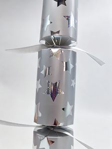 12in <strong>Silver</strong> Holographic Star Party <strong>Crackers</strong> - Shiny Festive Holiday Favors - Product Image 3