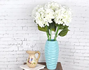 Bán Buôn Cho Trang Chủ Trang Trí Đám Cưới Bouquet Đầu Duy Nhất Lụa Trắng Hydrangea Hoa Nhân Tạo