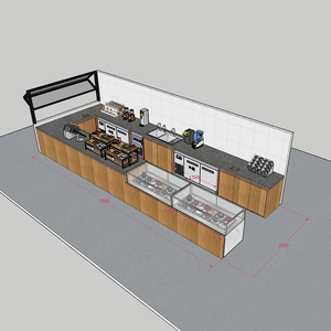 Diseño Moderno de Cafetería Comunitaria, Barra de Café de Madera Personalizada, Mostrador para Estación de Café, Estaciones de Café Profesionales, Expositor para Tienda de Café - Product Image 4