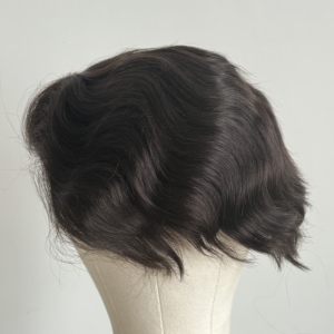 Prótesis Capilar Masculina de Encaje Completo con Nudos Totalmente Decolorados, Cabello Humano, Sistema Capilar para Hombres, Buena Calidad, Corte Natural - Product Image 4