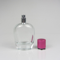 Bouteilles de parfum carrées vides en verre silex transparent de 100 ml, rechargeables, avec atomiseur diffuseur, prêtes à l'emploi - Vente en gros