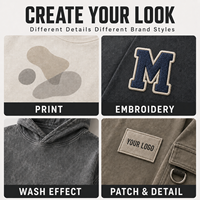Hoodie Pullover Heavyweight Gaya Robek Grosir dengan Logo Cetak Digital Custom, Hoodie Oversize untuk Pria
