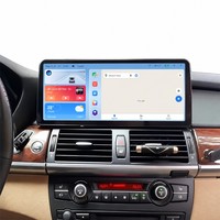 Autoradio Android 12,3 pouces, écran QLED multimédia stéréo, 4G, GPS, CarPlay sans fil, navigation GPS pour BMW X5 X6 E69 2008~2013