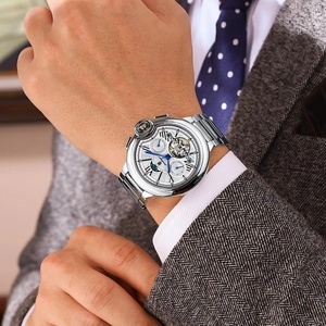POEDAGAR Nouvelle montre mécanique de luxe étanche en acier inoxydable avec calendrier, idéale pour les affaires, la mode et les étudiants - Product Image 5