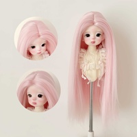 Perruque de poupée BJD Ye Luoli en soie douce, style coréen, cheveux longs et raides avec raie au milieu, accessoire capillaire pour poupées, 346 pièces