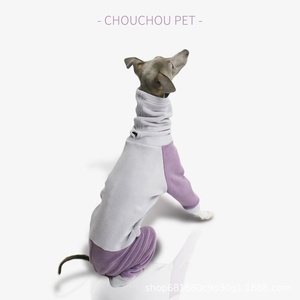 <span class=keywords><strong>Manteau</strong></span> d'hiver doux et extensible bicolore <span class=keywords><strong>pour</strong></span> chiens de race Italian Greyhound et <span class=keywords><strong>Whippet</strong></span>, col montant, chaud, quatre pattes, tenue décontractée - Product Image 1