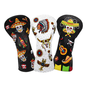 Precio de fábrica Golf Head Covers Golf Wood Cover Custom Pu Leather Driver Headcover Animal Black Golf Driver Cover - Product Image 2