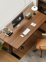 Bureau de direction ergonomique haut de gamme en bois massif, réglable motorisé, table assise-debout en bois véritable de qualité supérieure