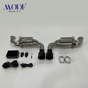 Système d'échappement sport de haute performance en acier inoxydable pour <span class=keywords><strong>Porsche</strong></span> 991 GT3 avec soupapes - Échappement sport racing - Product Image 1