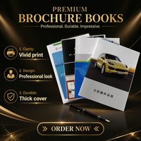Brochure de catalogue à trois volets imprimée en noir et blanc de luxe Manuel d'instruction imprimé offset sur carton duplex enduit