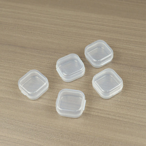 Transparent Square Plastic <b>Storage</b> <b>Box</b> With Lid 3.5 Cm Jewelry Desktop Organizer <b>Small</b> PP Container For Earplugs Fish Hook - Product Image 2
