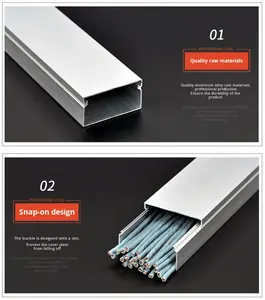 5 מטר משלוח חינם דבק סגסוגת אלומיניום מרובע סוג כיסוי מעובה מתלה גשר כבלים - Product Image 4