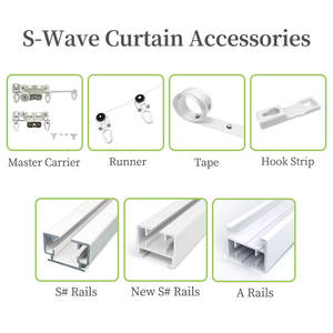 Cortina de Motor eléctrico con hebilla de tela s-wave, cinta de postes de corredor, barata, <span class=keywords><strong>precio</strong></span> - Product Image 6