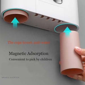 Distributeur automatique de dentifrice mural pour salle de bain 2023 <span class=keywords><strong>Ecoco</strong></span> avec 5 porte-brosses à dents pour personnes handicapées - Product Image 3