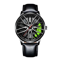 Nouvelle montre à quartz pour homme tendance et luxueuse en acier inoxydable 40 mm avec cadran à aiguilles en verre, style simple et sportif avec roue rotative