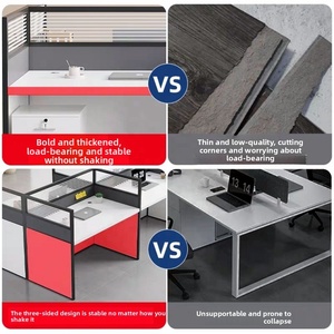 Nuovo Design di Alta Qualità: Postazione di Lavoro per 2 Persone con Scrivania Divisoria Durevole e Schermi Privacy per Uffici <span class=keywords><strong>Open</strong></span> Space - Product Image 5
