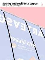 Support d'affichage en aluminium en forme de L YTSF-F13, support publicitaire vertical sur pied pour bannière déroulante, présentoir de type portail pour affiches