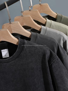 เสื้อยืดผู้ชายสไตล์วินเทจ ย้อมสีแบบแอซิด ผลิตตามสั่ง ขายส่ง ผ้าคอตตอน 100% ถัก แขนสั้น ทรงปกติ ใส่ได้ทั้งชายและหญิง - Product Image 4