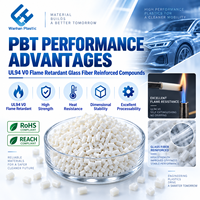 Granulés ignifuges PBT GF30 UL94 V0, matériau renforcé de fibres de verre à 30 % pour les pièces électriques et automobiles