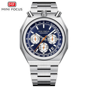 Reloj de Cuarzo para Hombre MINI FOCUS 0601G, 43 mm, Correa de Acero Inoxidable, Esfera Analógica Multifunción, Estilo Ejecutivo y de Moda, Pulsómetro - Product Image 3