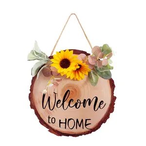 wood signs home decor Wooden crafts Wall Mounted welcome sign country style outdoor hanging signs Movable wall arts deco