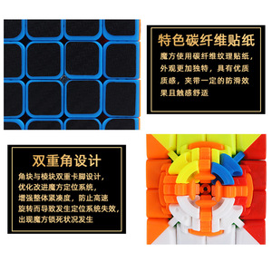 Cubo de Rubik de Fibra de Carbono Zhisheng de Yuxin Technology, 3x3 2x4 5x5, Juguete para Principiantes y Niños, Comercio Electrónico Transfronterizo - Product Image 5