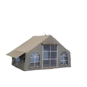 Barraca de acampamento inflável para acampamento ao ar livre, equipamento de sobrevivência para barraca de acampamento