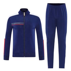 Individuelles Logo Herren Kinder Trainingsanzug Set Marineblau Fitness-Jacke mit Reißverschluss Aufwärm-Anzug Sport-Outfit Lässige Workout-Trainingsanzüge mit Hose - Product Image 2