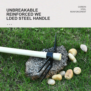 Giardinaggio forcella a tre denti diserbo scavare terreno piantare piantare ortaggi fiore manico in legno piccone piccola <span class=keywords><strong>zappa</strong></span> da scavo - Product Image 3