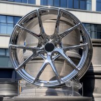 Jantes forgées Custom Chrome DeepConcave 18 19 20 21 22 24 pouces 5x112 5x114.3 5x120 5x115 pour BMW Mercedes Audi Porsche Range Rover