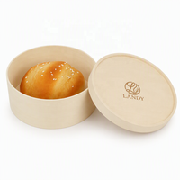 Boîte de rangement en bambou de qualité supérieure avec logo personnalisé, emballage cadeau vide en bois naturel pour gâteaux, noix, chocolat, sushis, thé avec couvercle