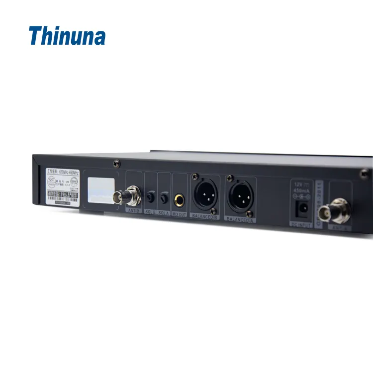 Thinuna UR-200 profession elle UHF Dual Channel Handheld Laval ier Headset Mikrofon Langstrecken-Funk mikrofons ystem Hersteller