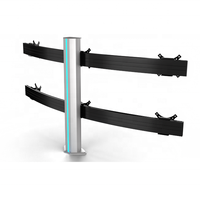 Kesino Direct Factory Nouvelle console de salle de contrôle LCD/LED à bras incurvé de haute qualité, armoire à six moniteurs, réglable en alliage d'aluminium