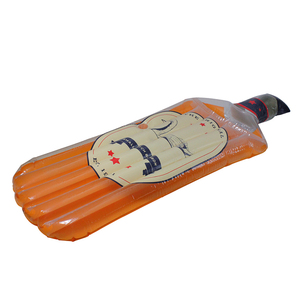 Quá Khổ Inflatable cam <span class=keywords><strong>Bourbon</strong></span> chai hồ bơi Float với uống chủ nhựa nước bơi nệm không khí giường cho người lớn sử dụng - Product Image 6