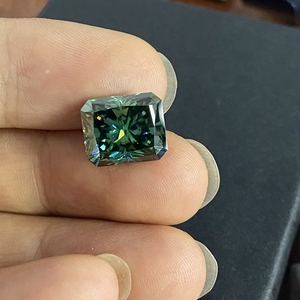 Gemas HQ de <span class=keywords><strong>diamante</strong></span> de Aguamarina azul claro, gemas sueltas de moissanita de corte radiante para fabricación de anillos, 10x14mm, <span class=keywords><strong>8</strong></span> quilates - Product Image 6