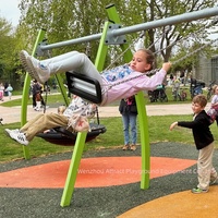 Nouvel ensemble de balançoires en métal robuste pour enfants et adultes, structure triangulaire stable, pour jardin, cour et parc