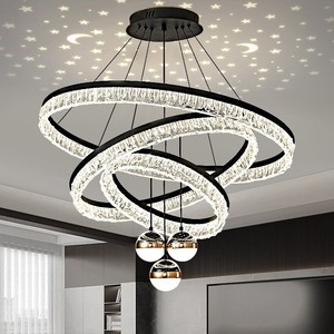 Romantica stella LED lampadario per la camera da letto soggiorno sala da pranzo moderna acrilico in ferro ciondolo luce calda alla moda per i <span class=keywords><strong>bambini</strong></span> - Product Image 1
