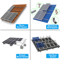 Système solaire photovoltaïque connecté au réseau avec stockage d'énergie solaire 3Kw 5Kw 10Kw Système solaire complet avec onduleur