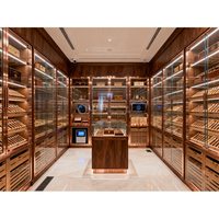 Fournisseur d'usine : Vitrine humidor à cigares commerciale à double porte avec éclairage LED, personnalisable